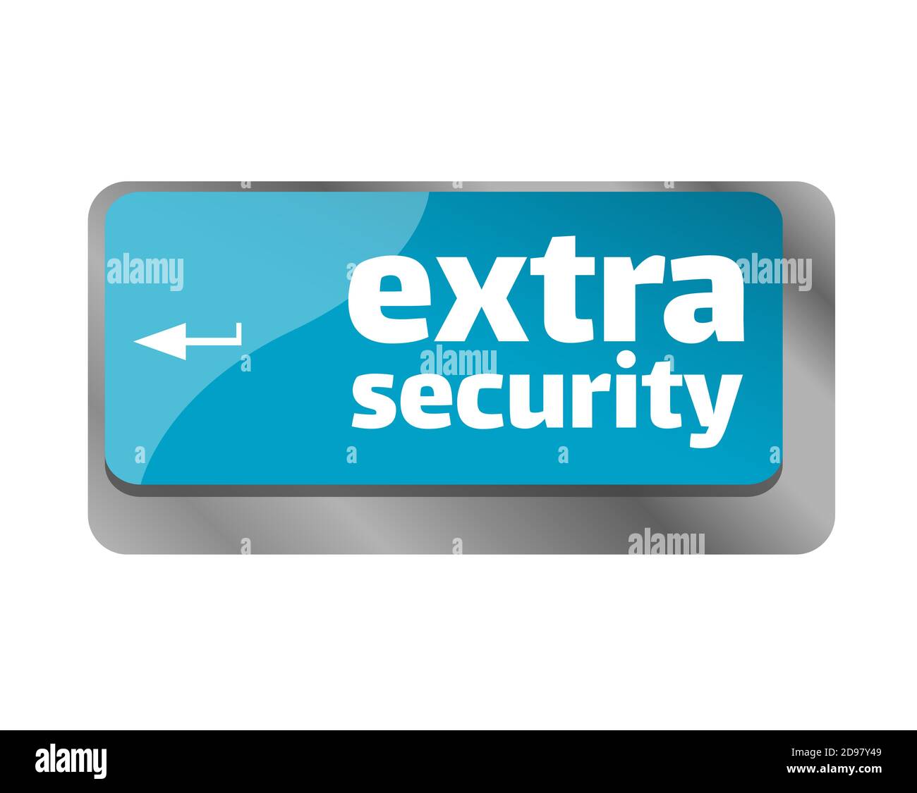 Sécurité supplémentaire . Gros plan sur le clavier, entrez la touche ordinateur. Banque D'Images