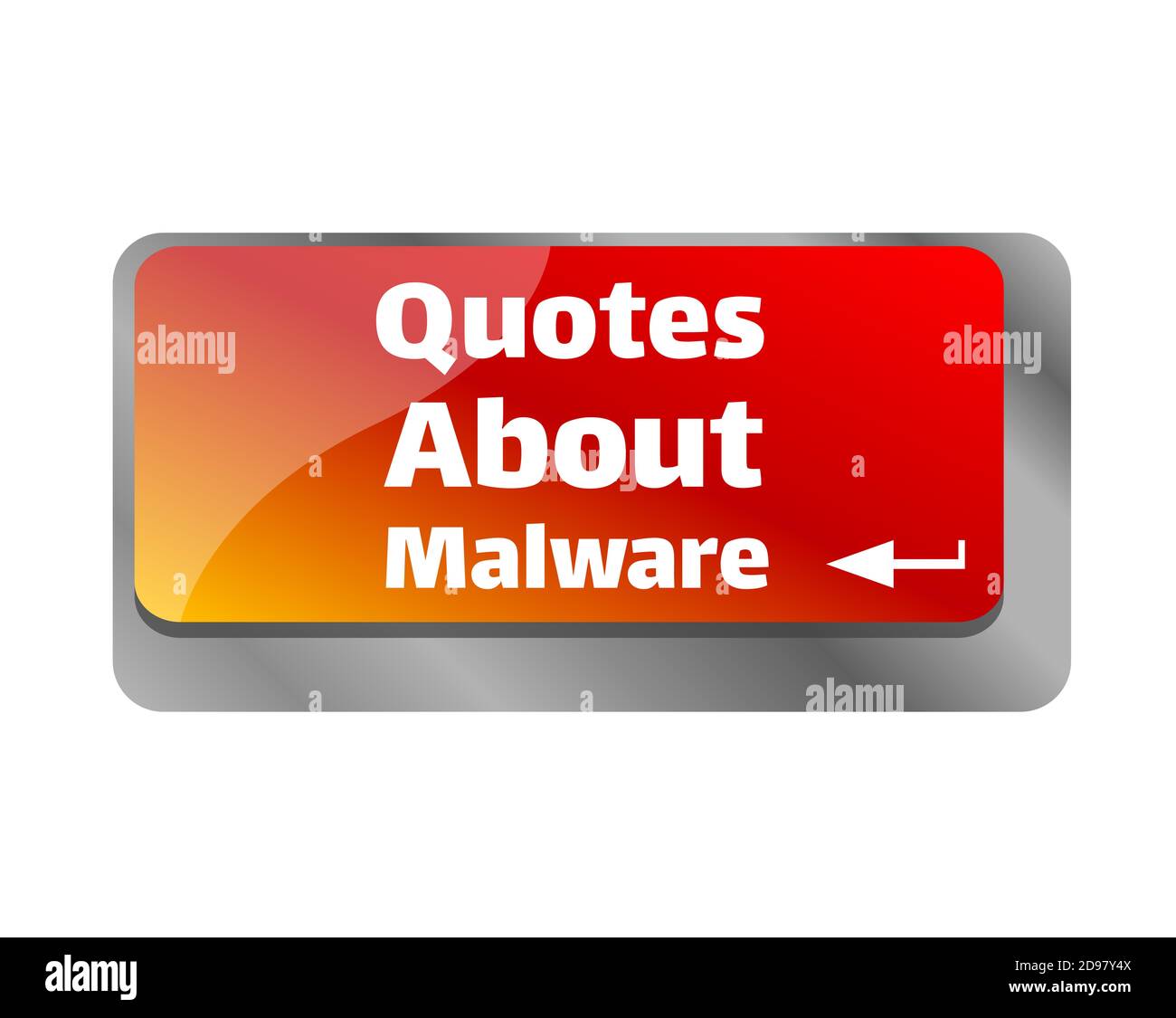 Citations sur les programmes malveillants . Gros plan sur le clavier, entrez la touche ordinateur. Banque D'Images