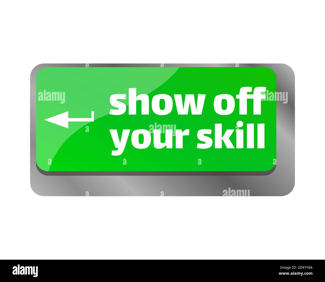 Montrez vos compétences . Gros plan sur le clavier, entrez la touche ordinateur. Banque D'Images