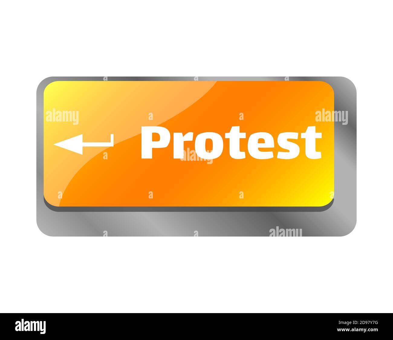 Manifestations . Gros plan sur le clavier, entrez la touche ordinateur. Banque D'Images