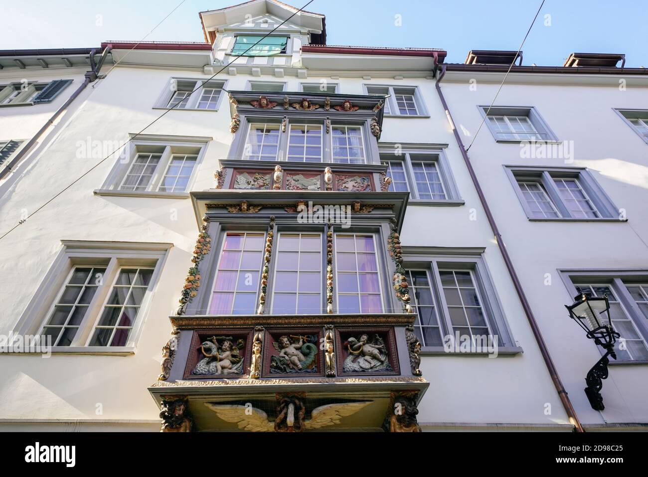 La vieille ville de Saint-Gall est célèbre pour ses magnifiques fenêtres orienilles. Canton Saint-Gall, Suisse. Banque D'Images