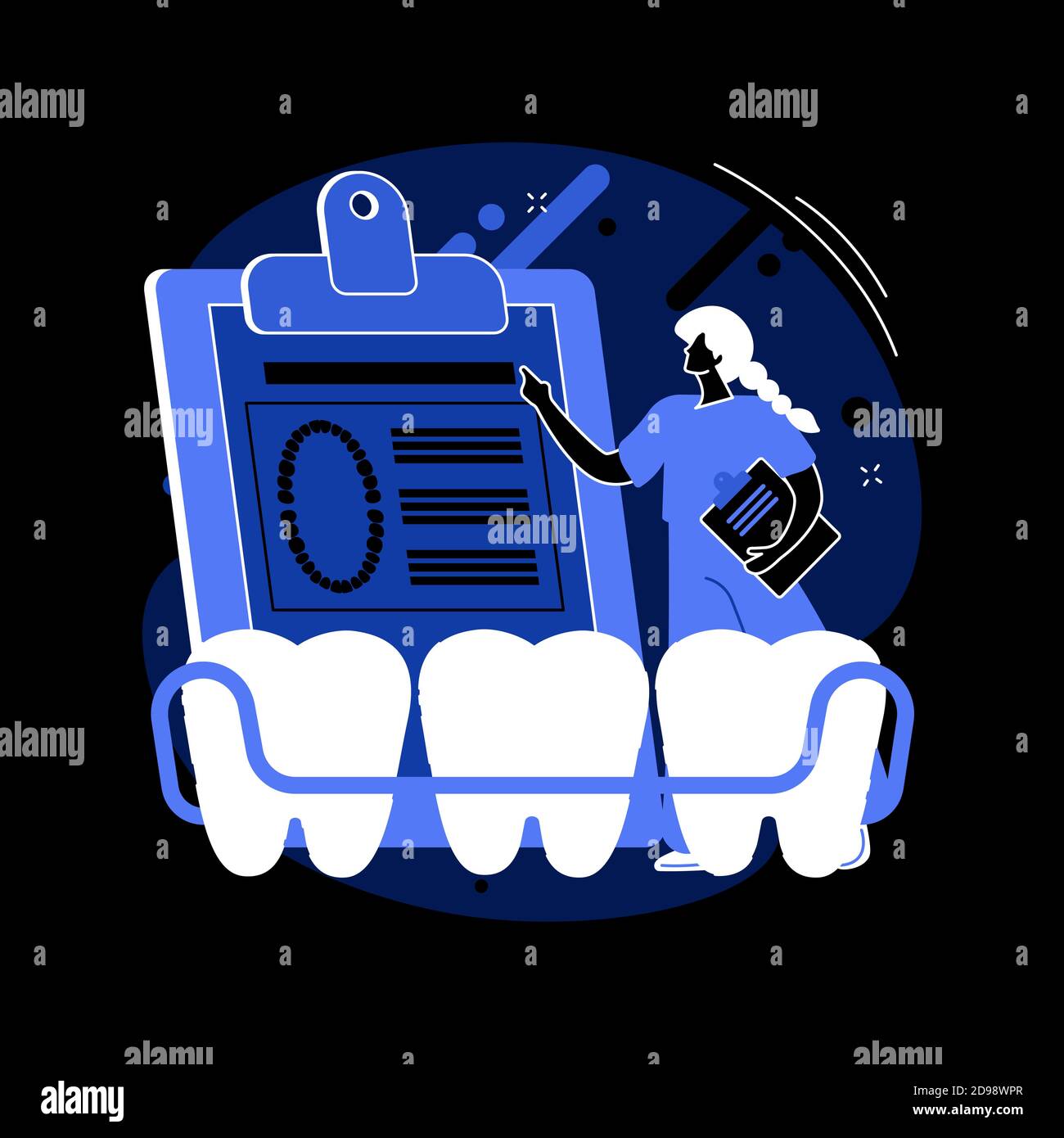 Illustration vectorielle abstraite de concept de plaque dentaire. Illustration de Vecteur