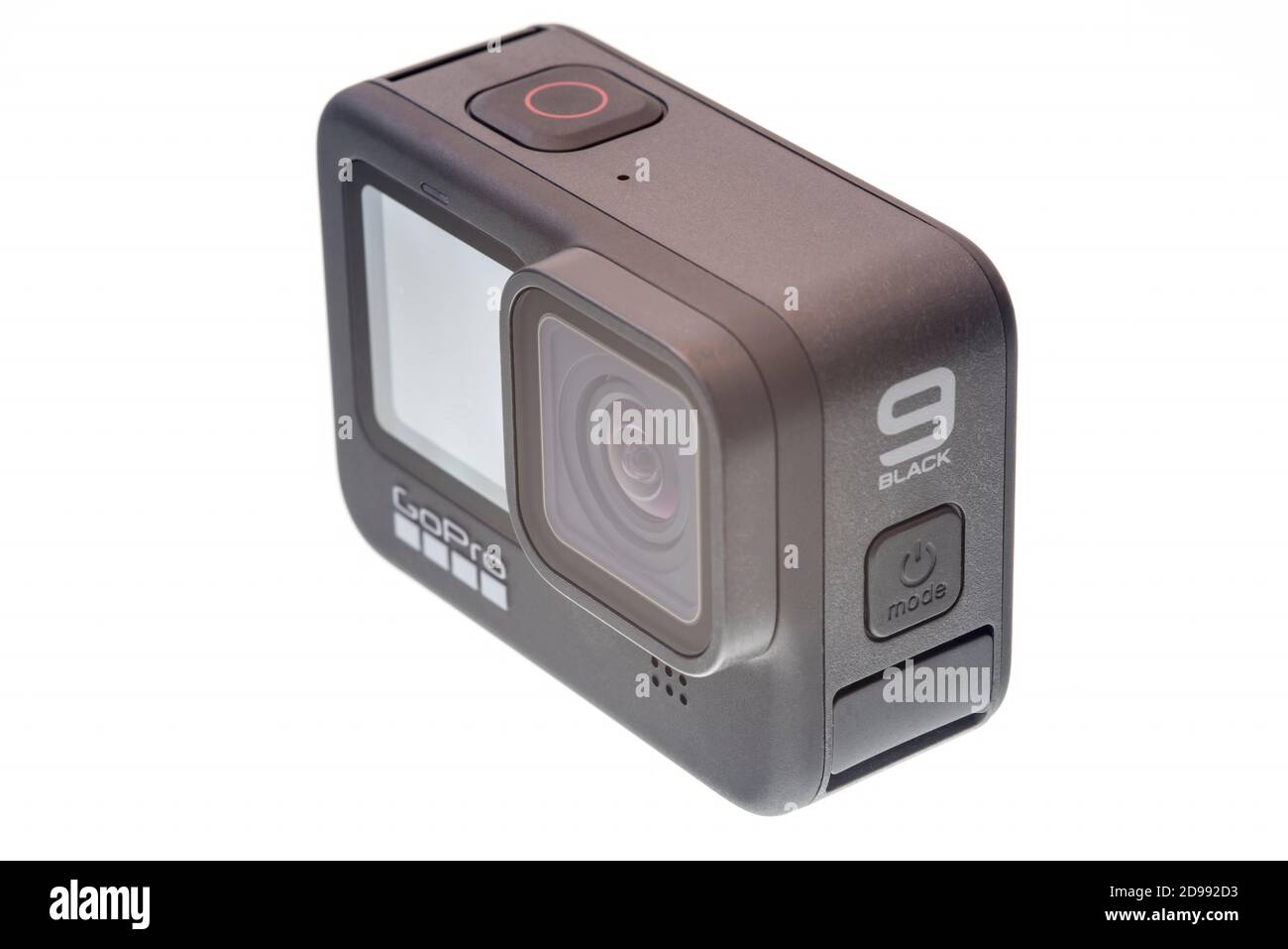 PIATRA NEAMT, ROUMANIE - 18 SEPTEMBRE 2020 : caméra compacte pour l'action, modèle GoPro 9 Black Banque D'Images