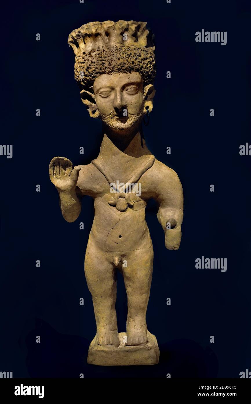Figurines du 4e au 3e siècle av. J.-C. ( offrandes à la Déité ) nécropole de Puig des Molins, Ibiza, Madrid, Musée archéologique national, Espagne espagnole, Banque D'Images