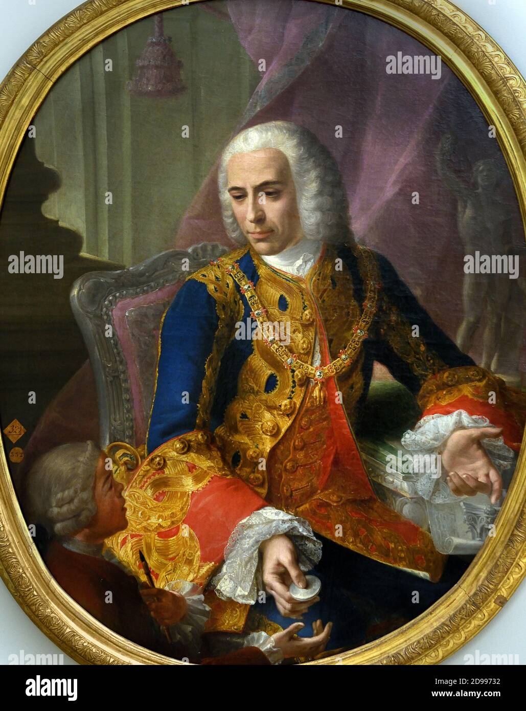 Portrait de José de Carvajal 1705 – 1785 par Lancaster par Andrés de la Calleja, Espagne, espagnol, Banque D'Images