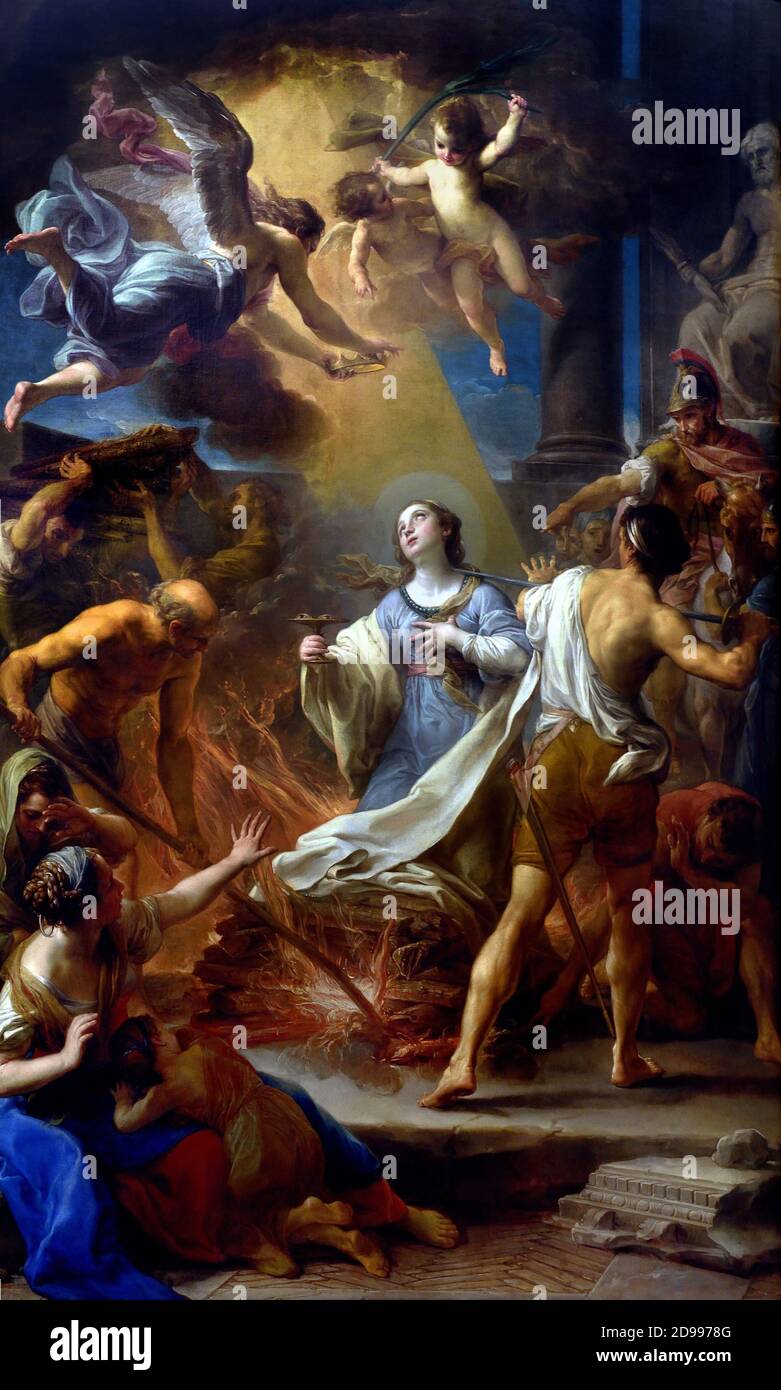 Martyre de Sainte-Lucie par Pompeo Girolamo Batoni 1708 – 1787 Italie Italien. Banque D'Images