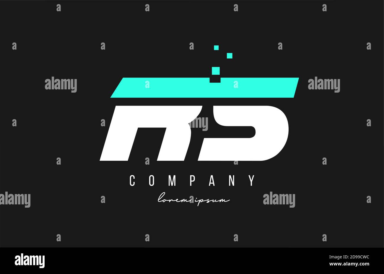 combinaison de lettres de l'alphabet rs en bleu et blanc. Design d'icône créatif pour les entreprises Illustration de Vecteur