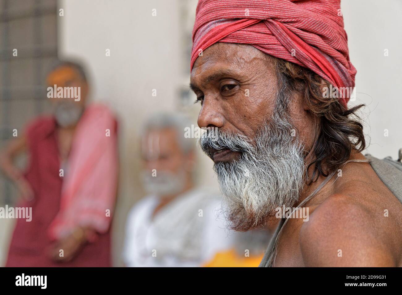 JAIPUR, INDE, le 27 octobre 2017 : Sadhus dans un Ashram. Un sadhu est un ascète religieux mendiants, ou n'importe quelle sainte personne dans l'Hindouisme et le jaïnisme qui a re Banque D'Images