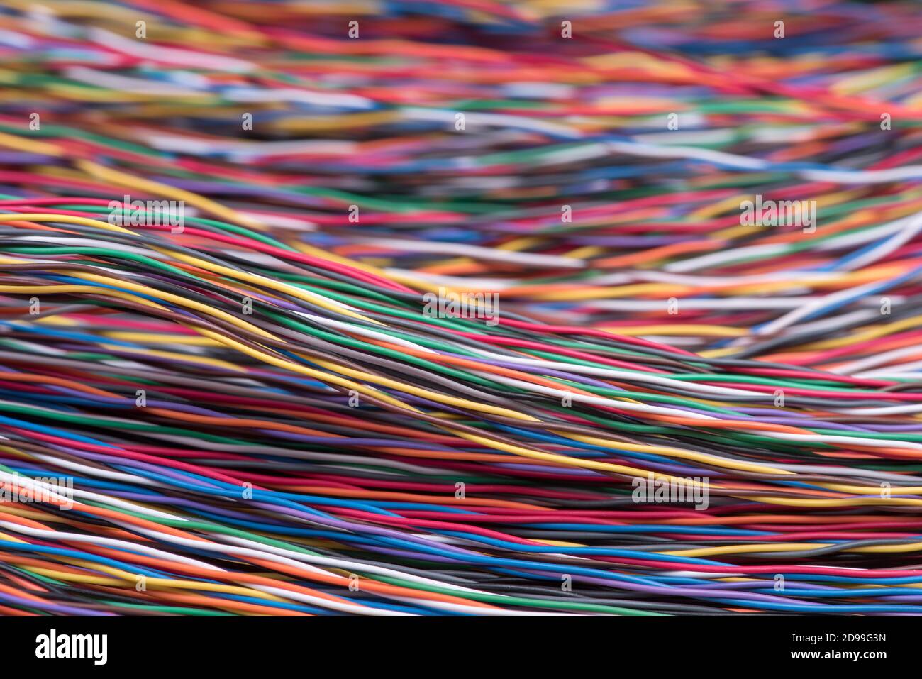 Réseau, câble et fil électriques colorés Banque D'Images