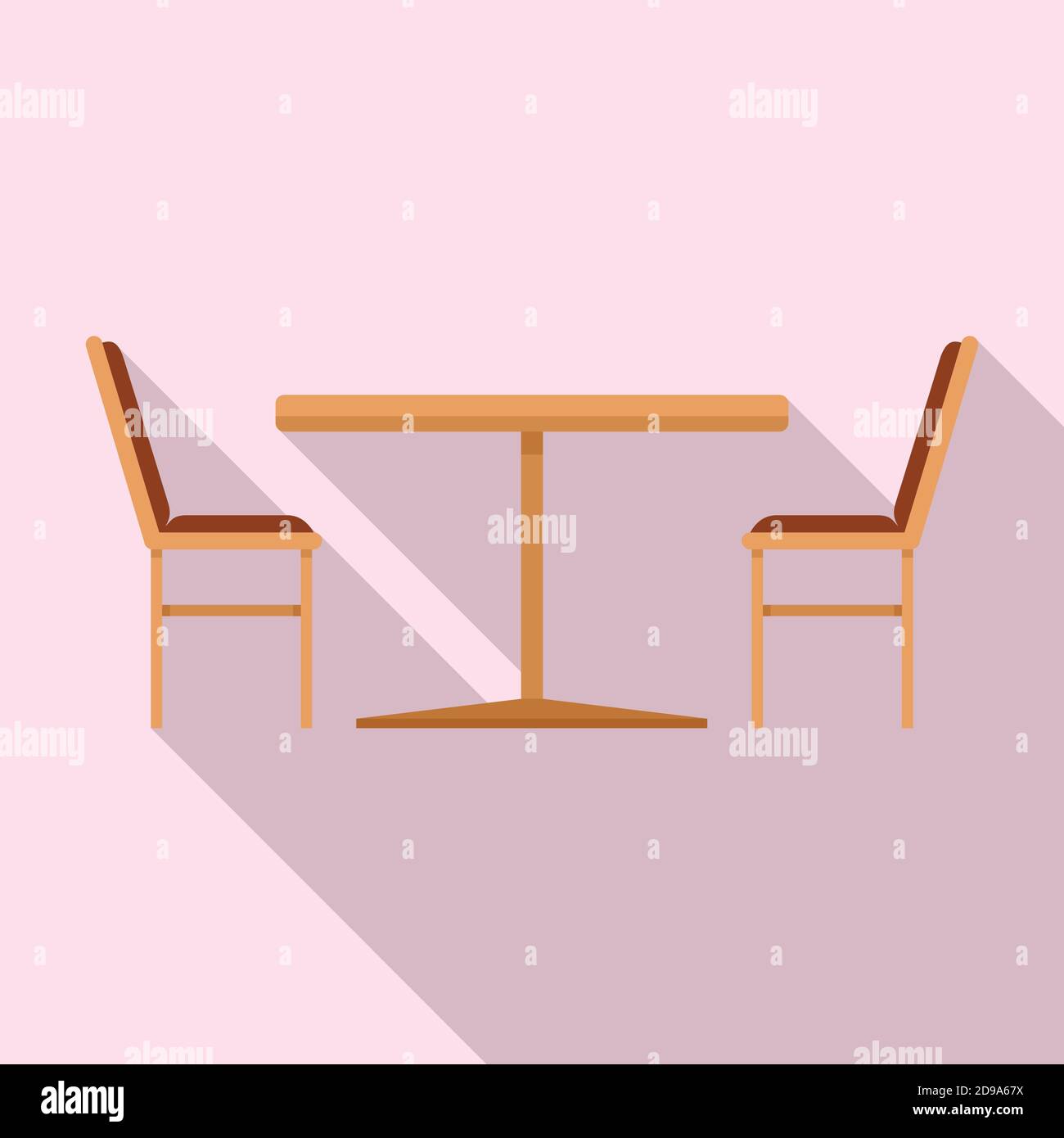 France Street café meubles icône, style plat Illustration de Vecteur