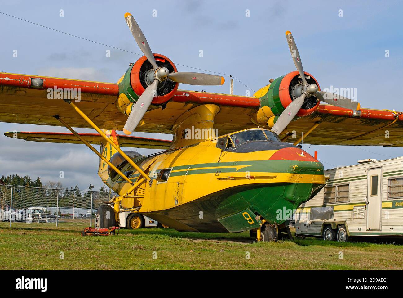 PBY 5A Catalina Canso enregistrement C-CNJB RCAF9815 en cours de restauration à Nanaimo, île de Vancouver Canada. Banque D'Images