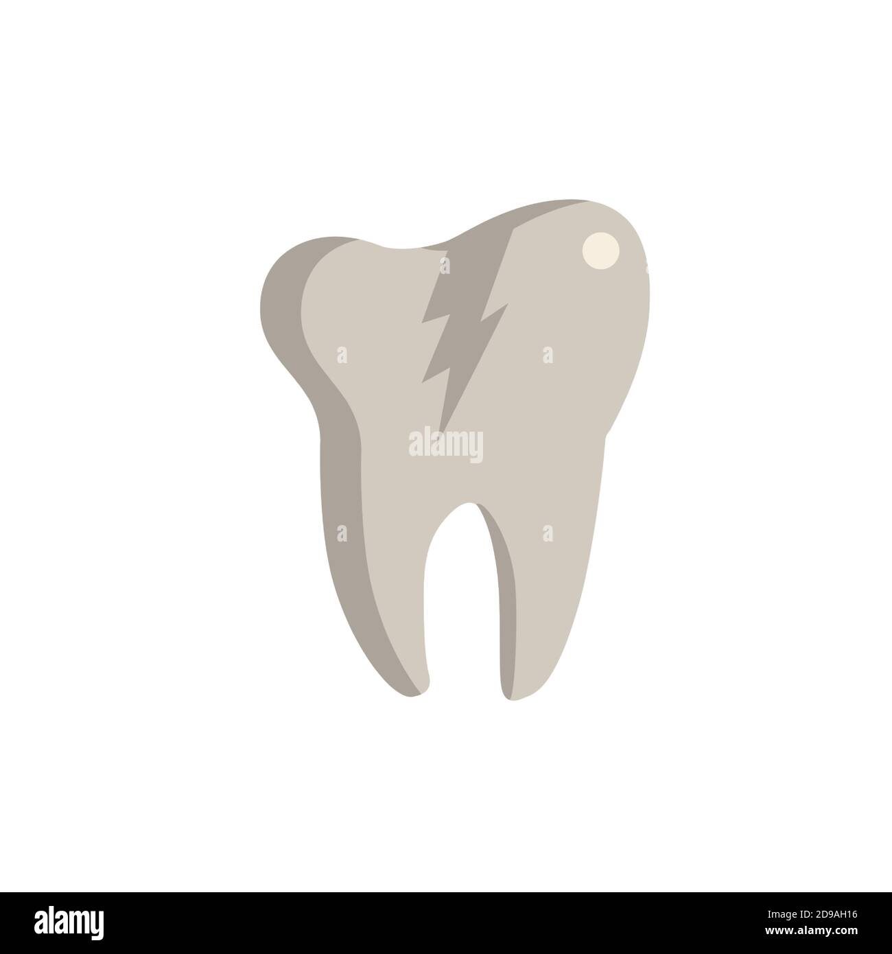 Trou dans l'icône dent. Élément simple de la collection de dentisterie. Trou créatif dans l'icône en forme de dents pour la conception Web, les modèles, les infographies et plus encore Illustration de Vecteur