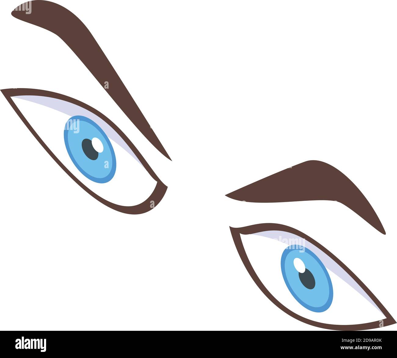 Icône Angry Eyes. Isométrique de Angry Eyes vector icône pour la conception de sites Web isolée sur fond blanc Illustration de Vecteur