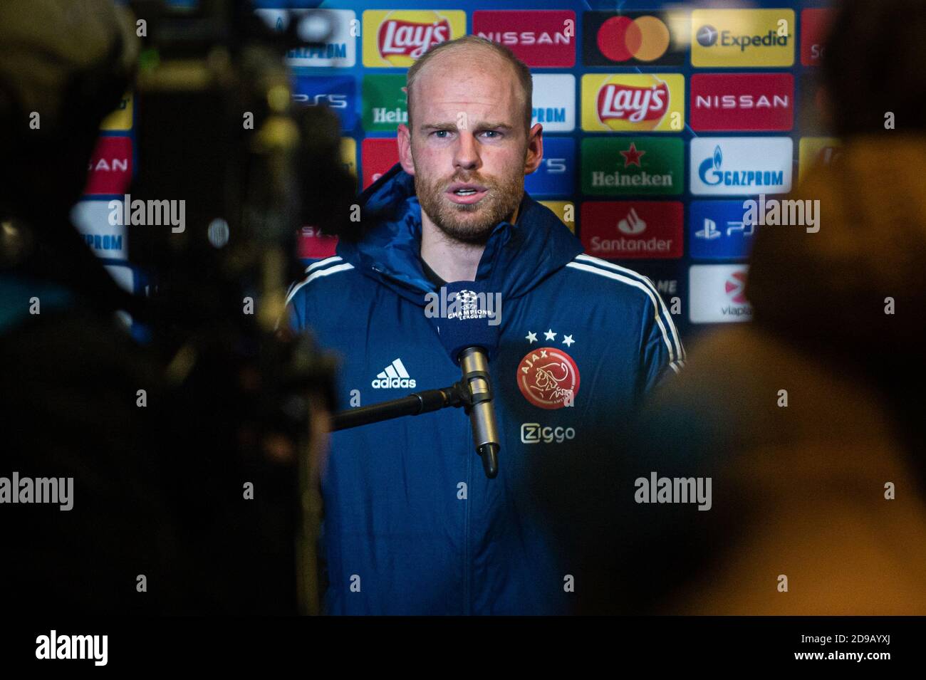 Herning, Danemark. 03ème novembre 2020. Davy Klaassen d'Ajax Amsterdam vu lors d'une interview télévisée après le match de la Ligue des champions de l'UEFA entre le FC Midtjylland et Ajax Amsterdam dans le groupe D à l'arène MCH à Herning. (Crédit photo : Gonzales photo/Alamy Live News Banque D'Images