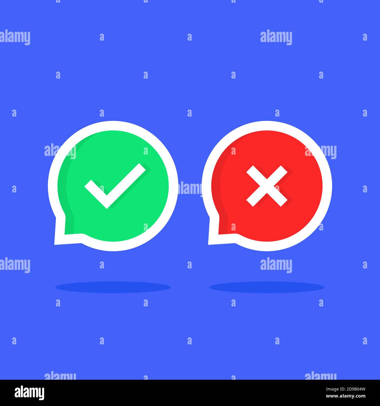 les coches colorées sont des bulles comme des dos ou des donts Illustration de Vecteur