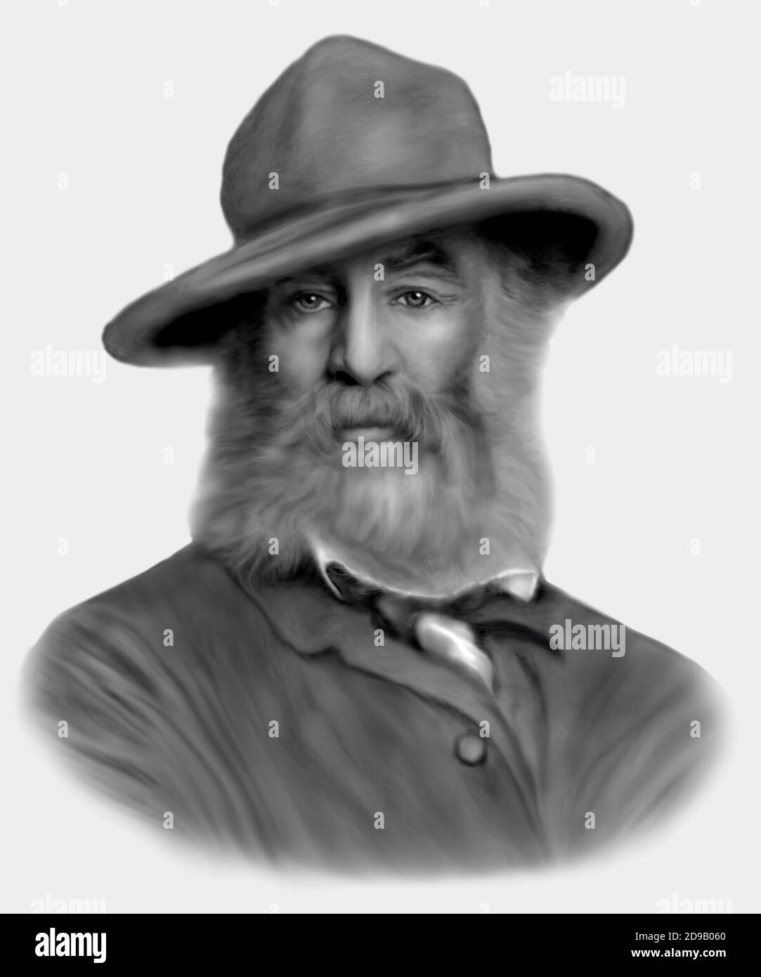 Walt Whitman, poète américain 1819-1892 Journaliste essayiste Banque D'Images