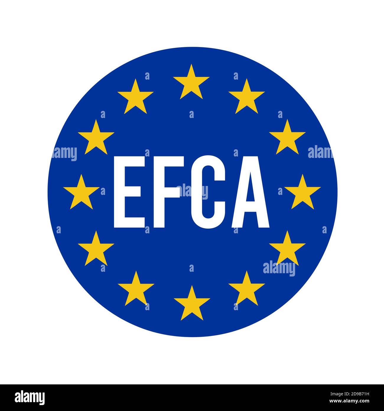 EFCA, Agence européenne de contrôle de la pêche signe Banque D'Images