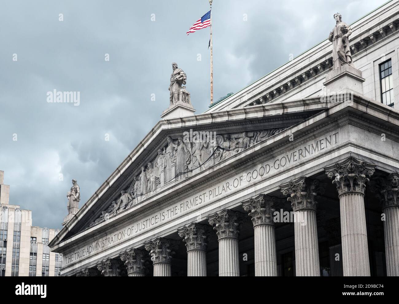 New York State Supreme court Building, connu à l'origine sous le nom de New York County Courthouse, au 60 Center Street sur Foley Square dans le quartier Civic Center de Banque D'Images