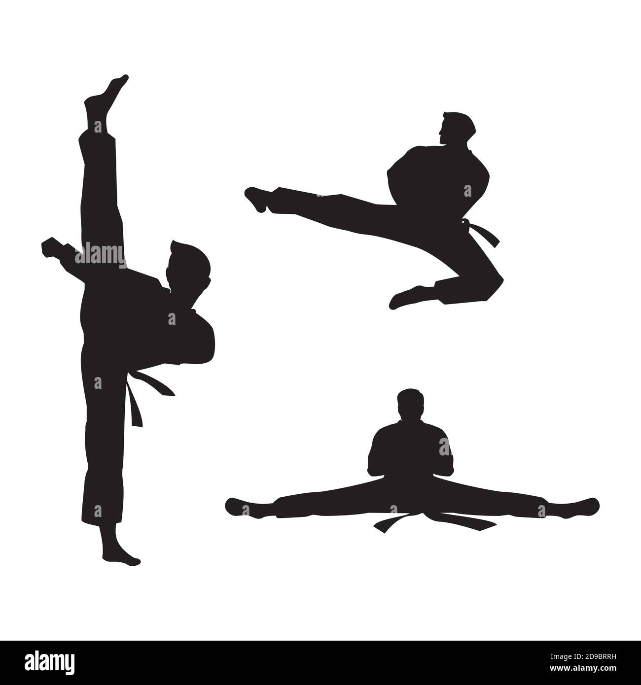 Modèle d'illustration de la conception d'icônes de Taekwondo Vector Illustration de Vecteur