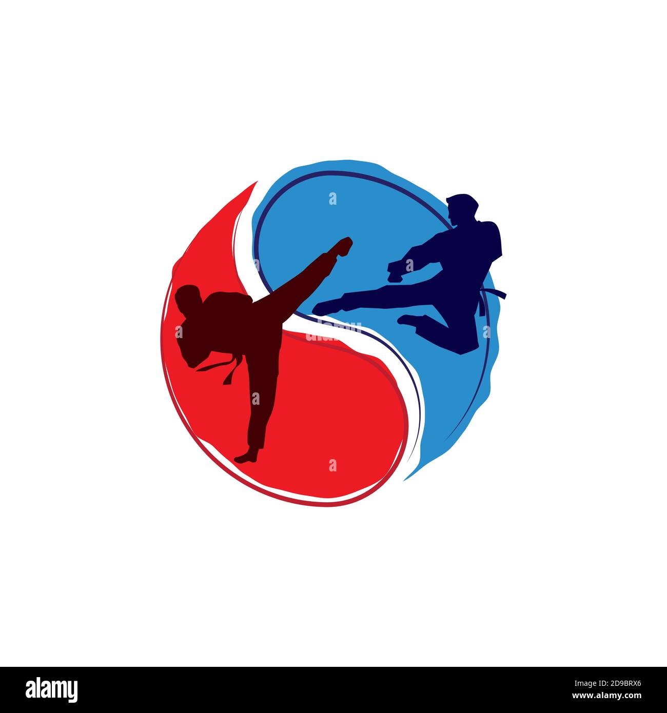 Modèle d'illustration de la conception d'icônes de Taekwondo Vector Illustration de Vecteur