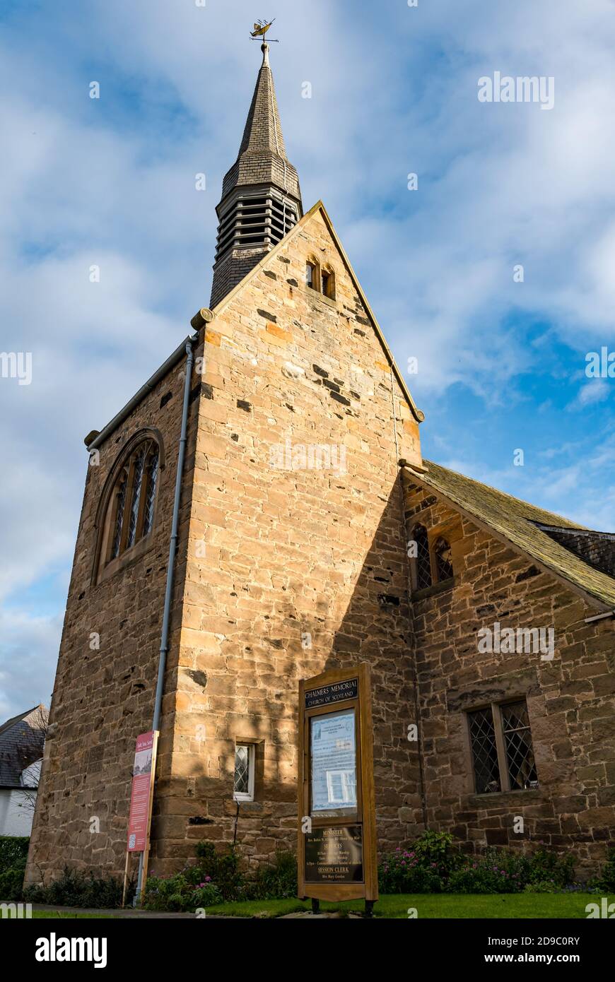 Extérieur de l'art et de l'artisanat style architectural Chalmers Memorial Church, Port Seton, East Lothian, Écosse, Royaume-Uni Banque D'Images
