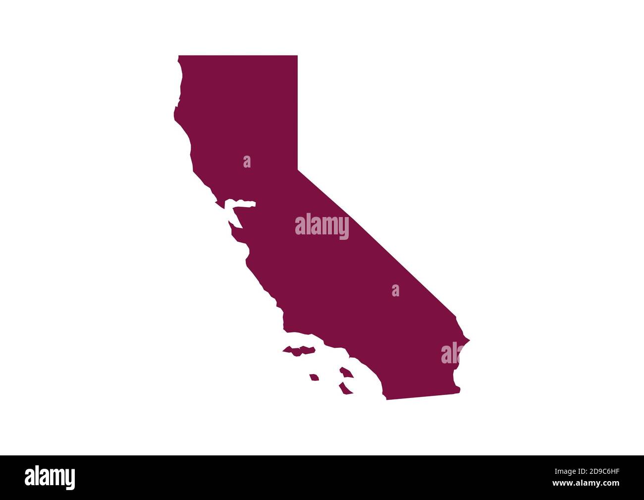 La carte de Californie Banque D'Images