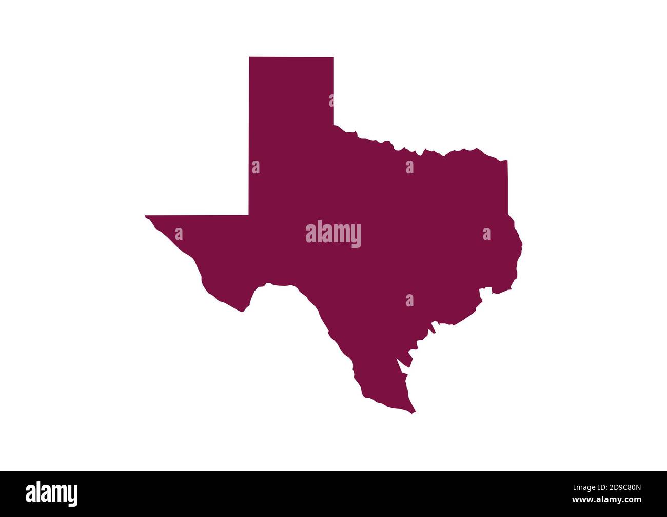 Carte du Texas Banque D'Images