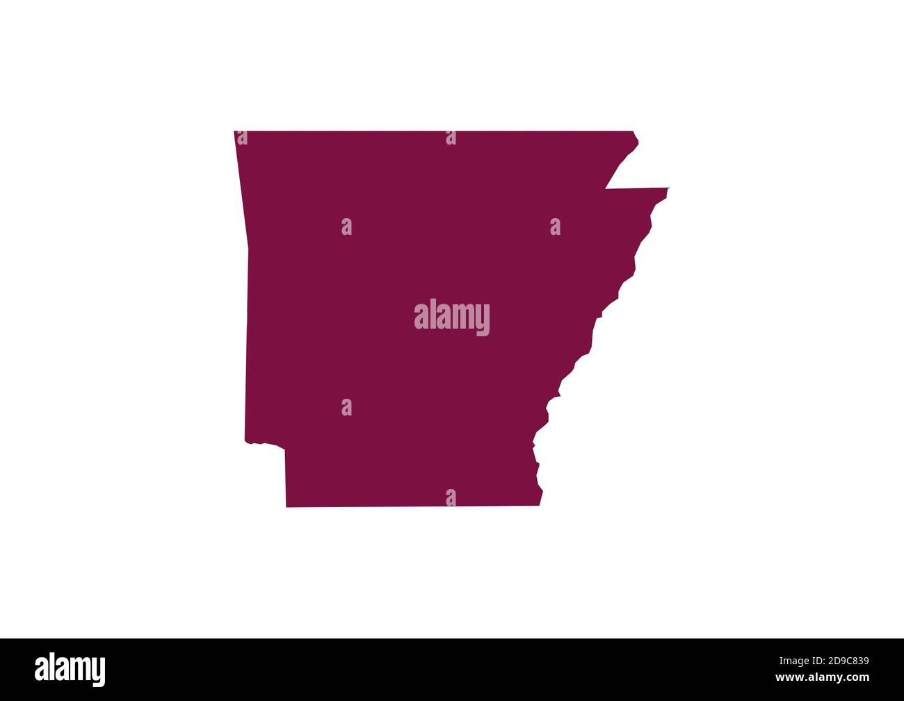 Carte de Arkansas Banque D'Images