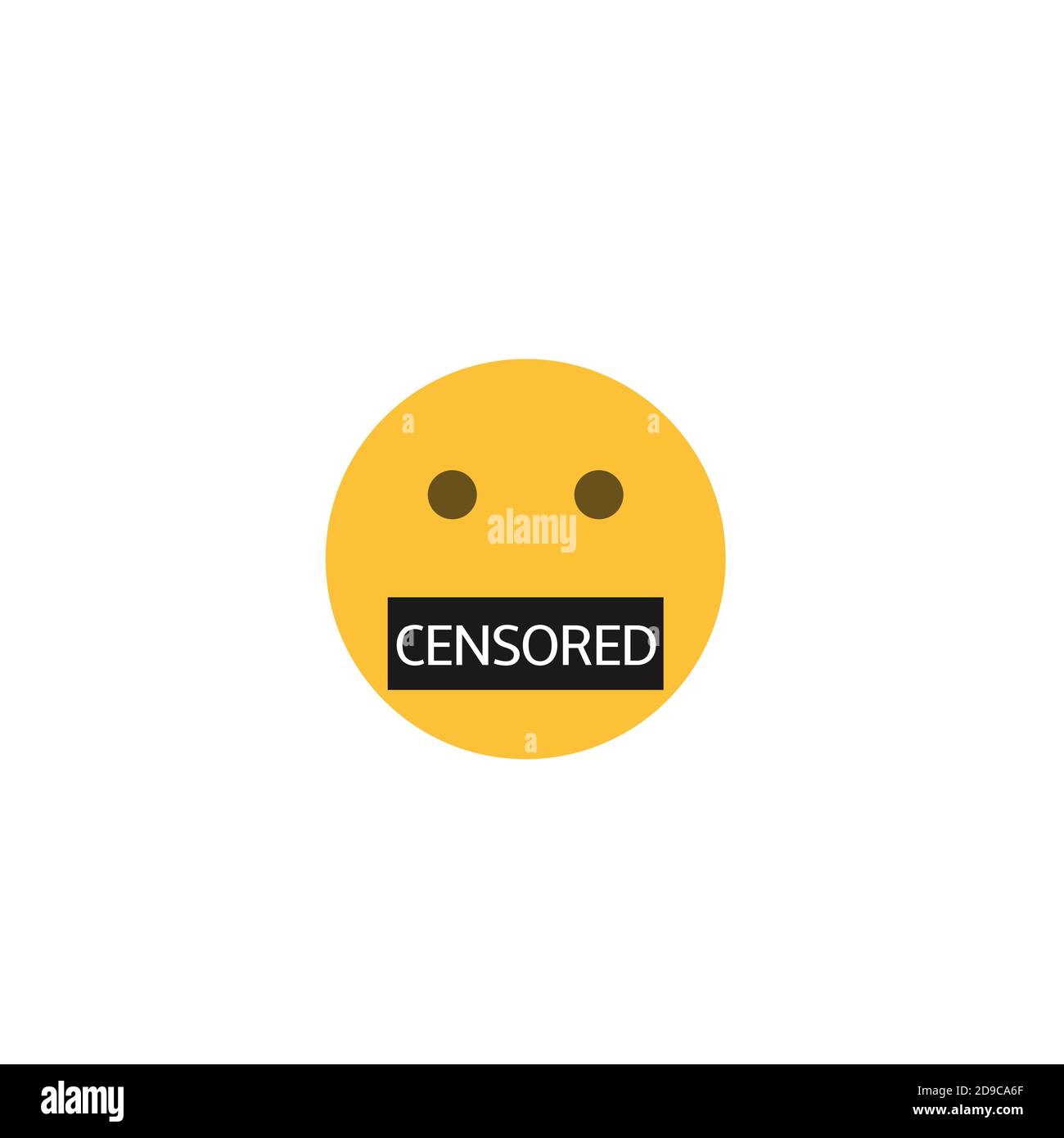 La face d'Emoticon censurée Illustration de Vecteur