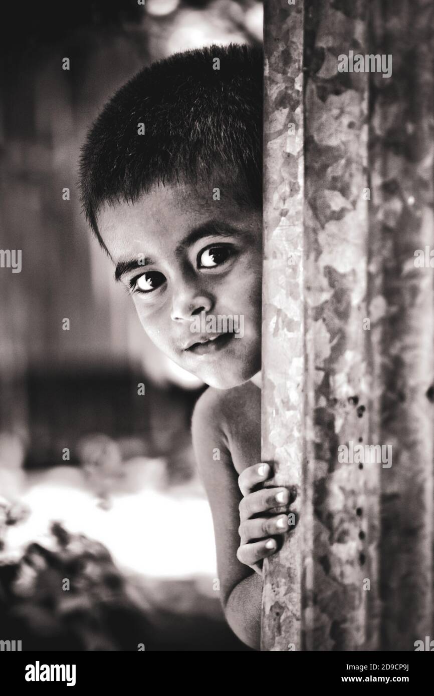 Photos de style de vie de l'enfant de la rue au Bangladesh Banque D'Images