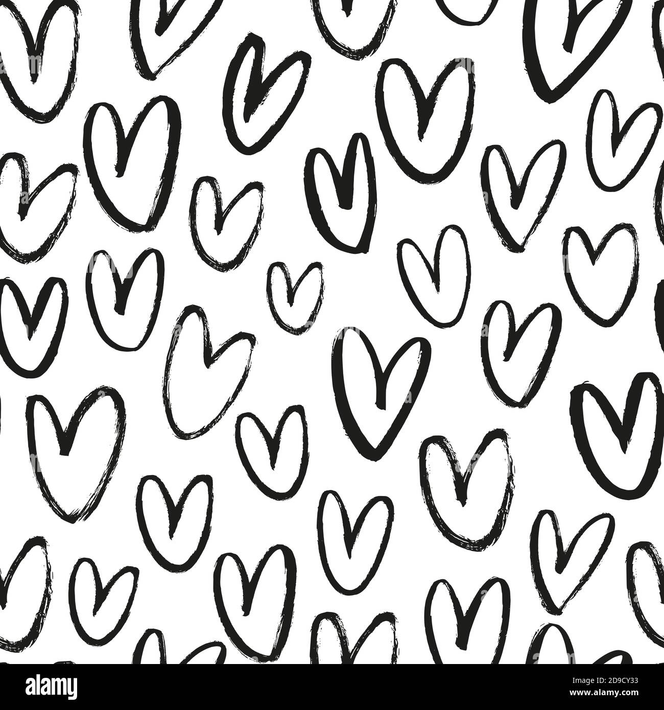 Motif coeurs vectorisés pour la Saint-Valentin. Illustration de Vecteur