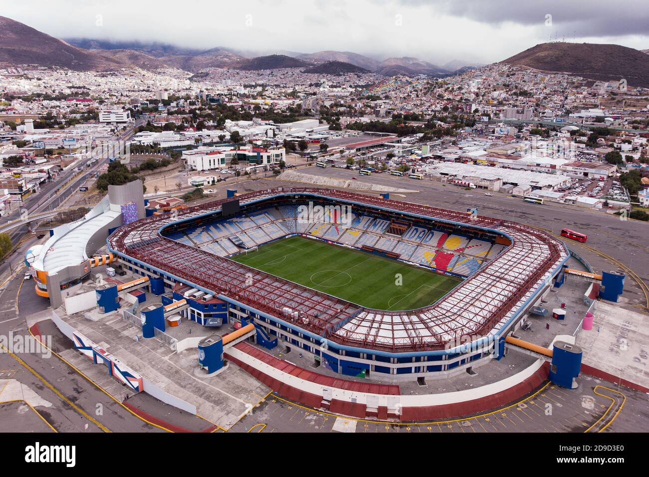 Vue aérienne de l'Estadio Hidalgo, stade de l'équipe de football