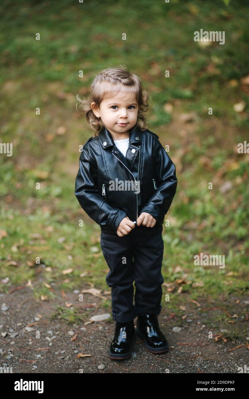 Veste en cuir petite fille shop