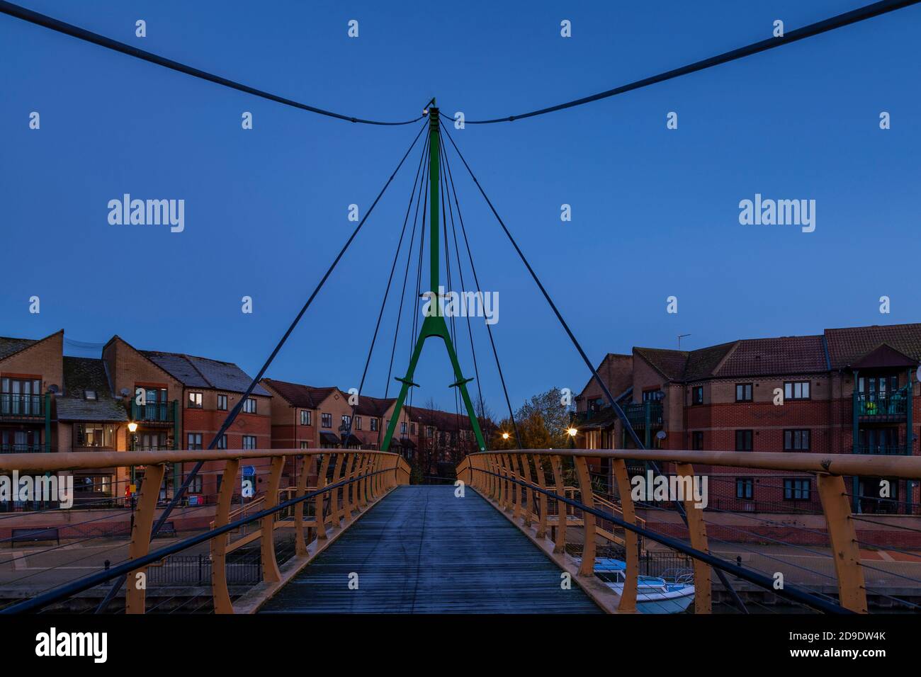 Wathen Wigg foot Bridge over the River Nene, Northampton, Angleterre, Royaume-Uni Banque D'Images