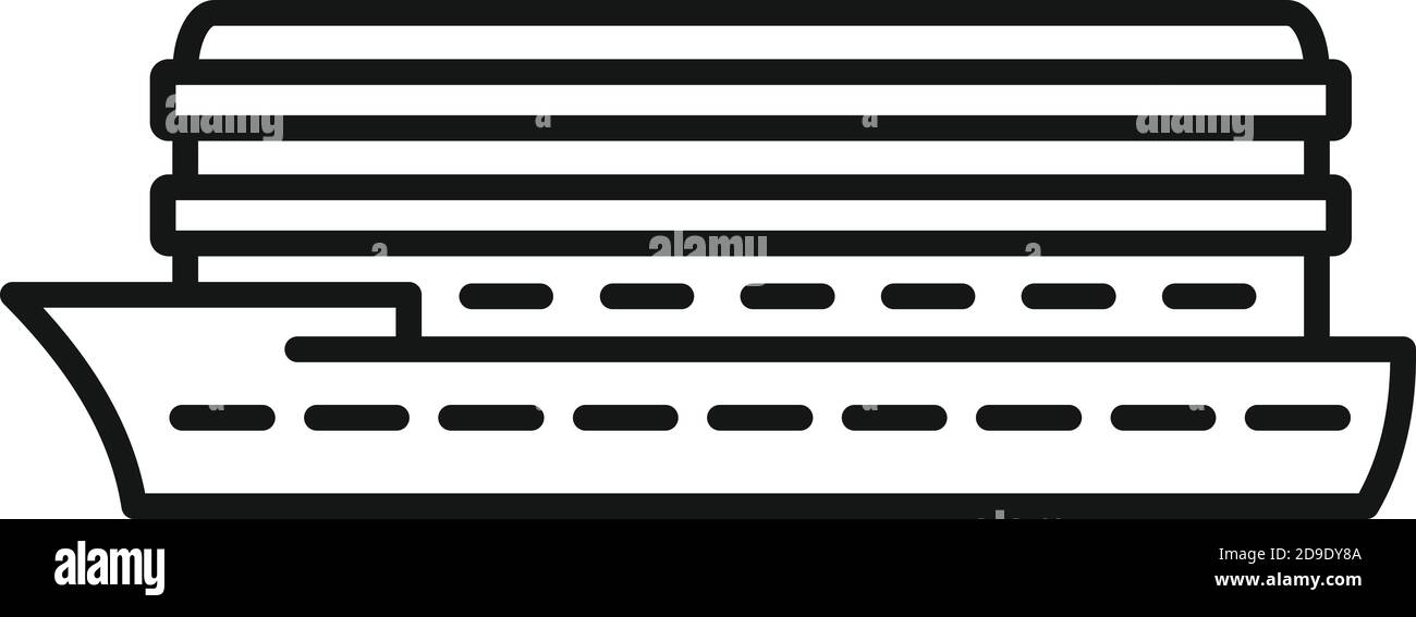 Icône de régulateur de vitesse passager, style de contour Illustration de Vecteur