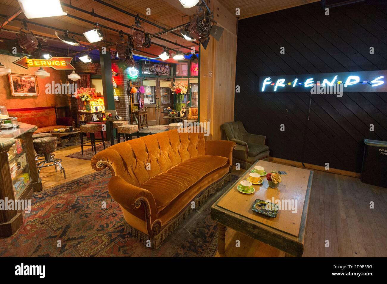 Les studios Warner Bros à Los Angeles, Etats-Unis: Décor de la série TV amis Banque D'Images