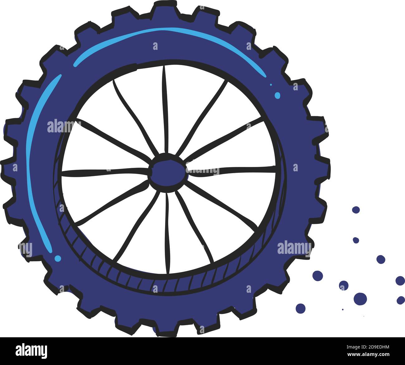 Icône de pneu de moto dans le dessin en couleur. Moto moto moto transport  de roue hors terrain Image Vectorielle Stock - Alamy
