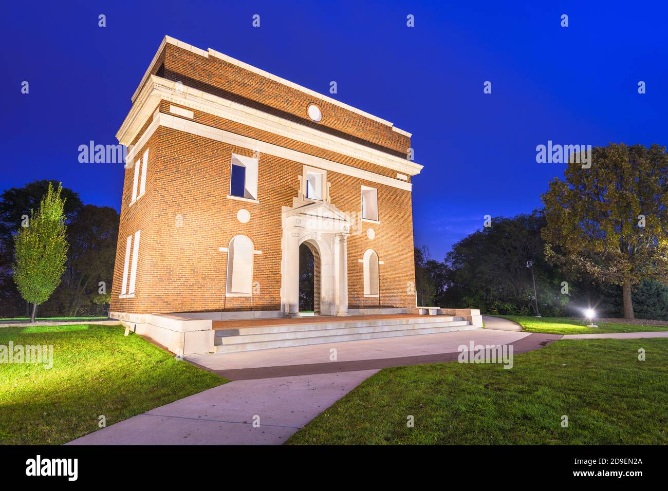 Kalamazoo, Michigian, États-Unis au Western Michigan University Historic East Campus pendant la nuit. Banque D'Images