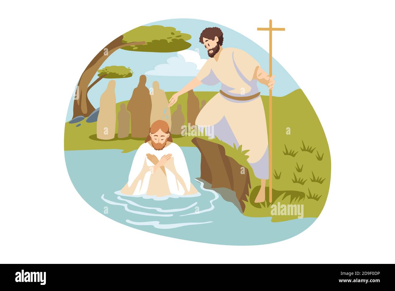 Christianisme, religion, concept de la Bible Illustration de Vecteur