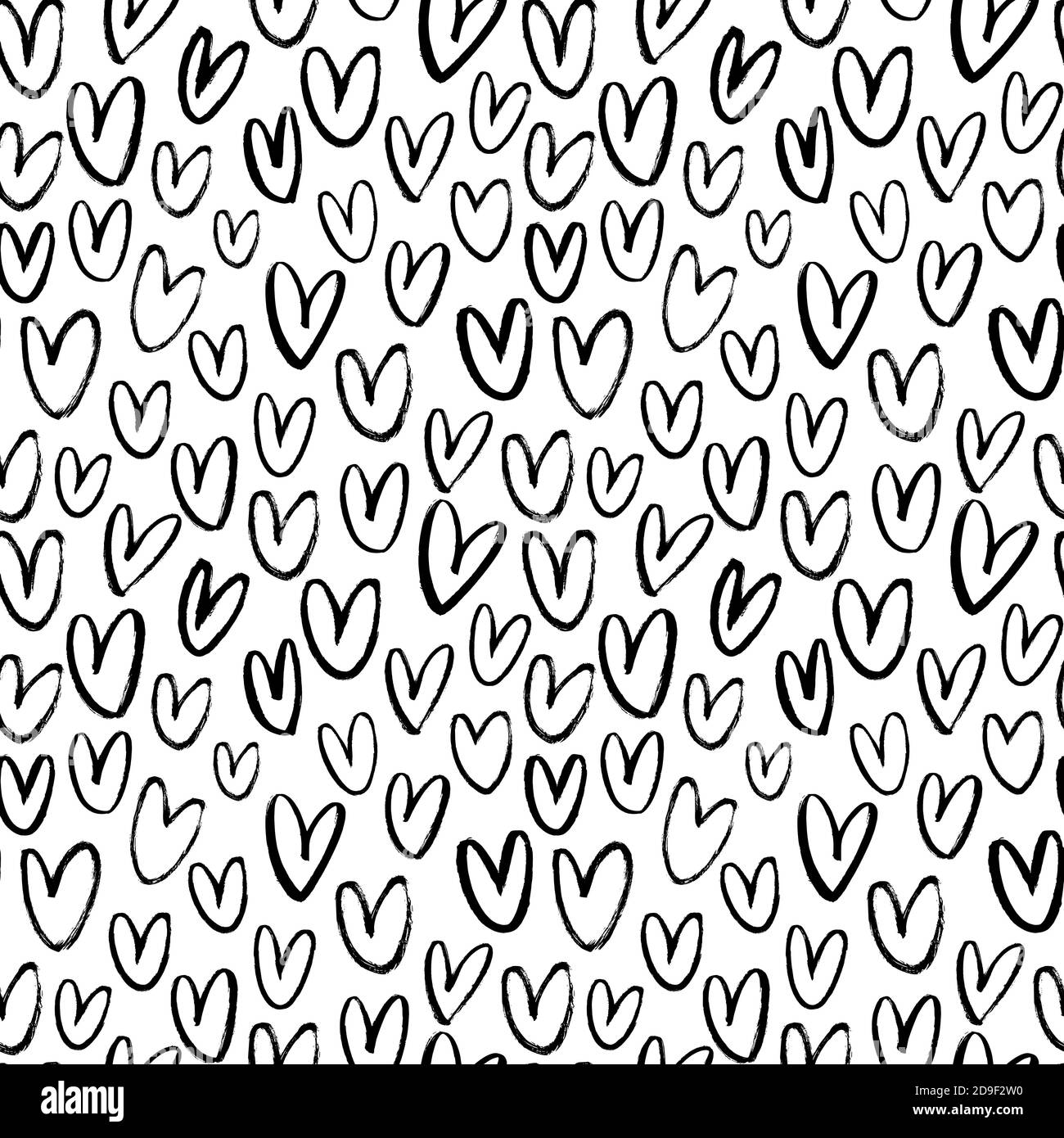 Motif coeurs vectorisés pour la Saint-Valentin. Illustration de Vecteur