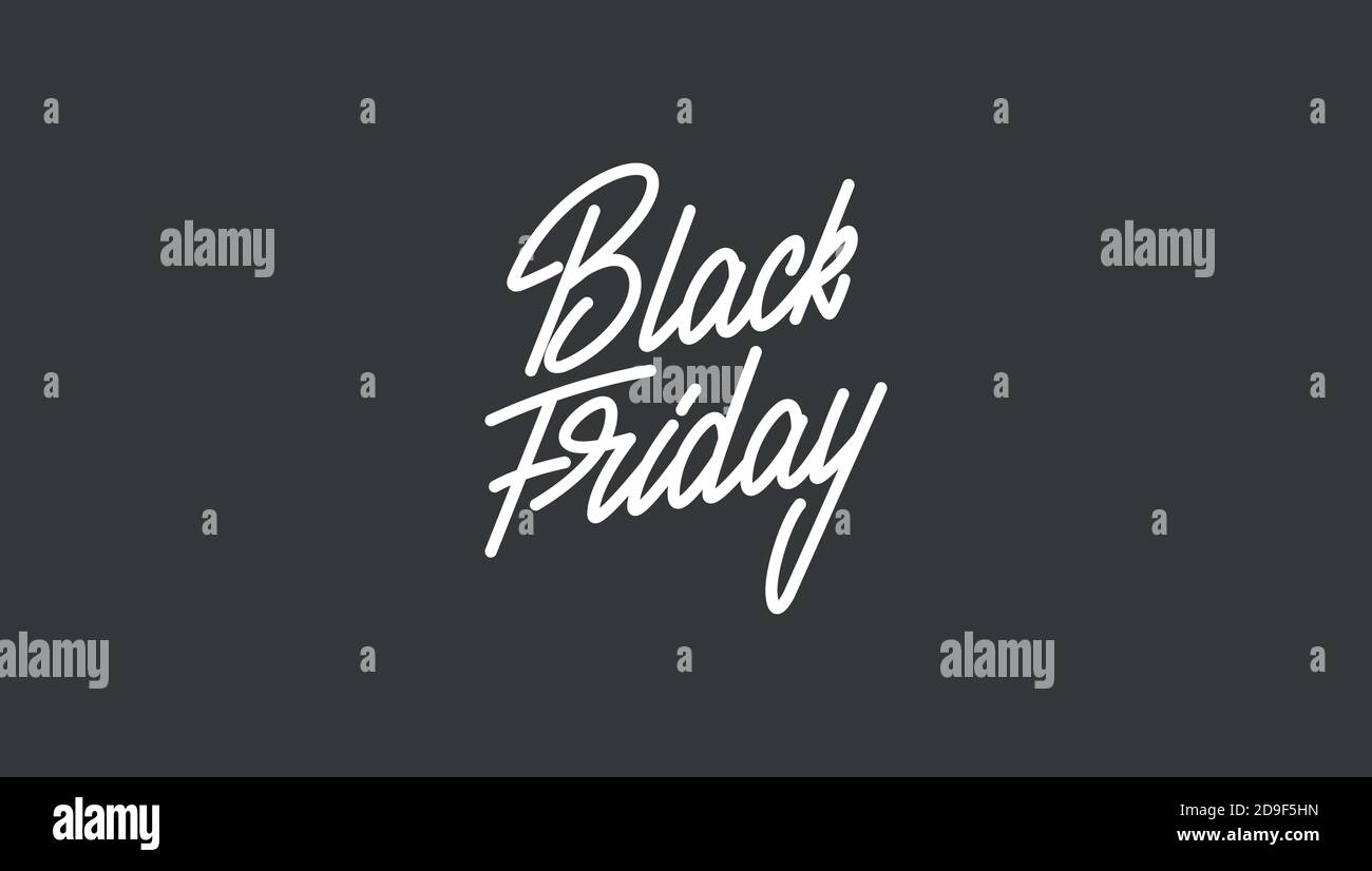 Vendredi noir. Motif étiquette de lettrage « Black Friday » Illustration de Vecteur