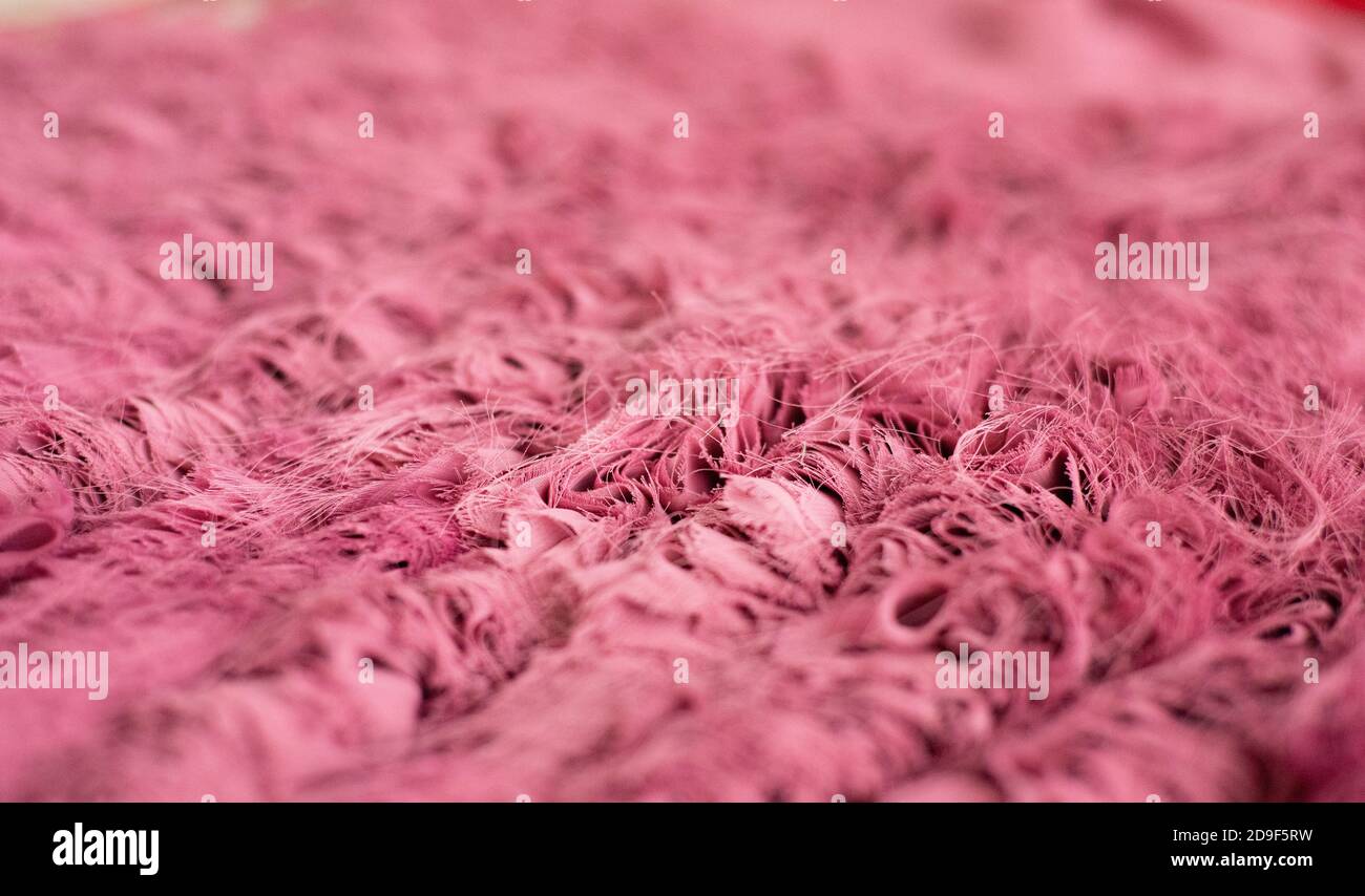 Texture délicate de la pile rose. Arrière-plan. Banque D'Images