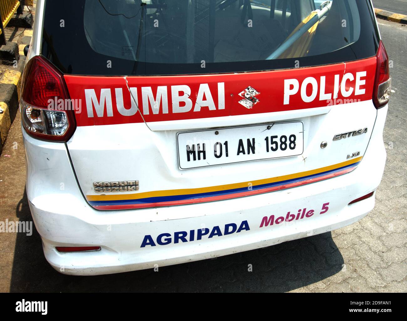 Voiture de police, Mumbai, Inde Banque D'Images