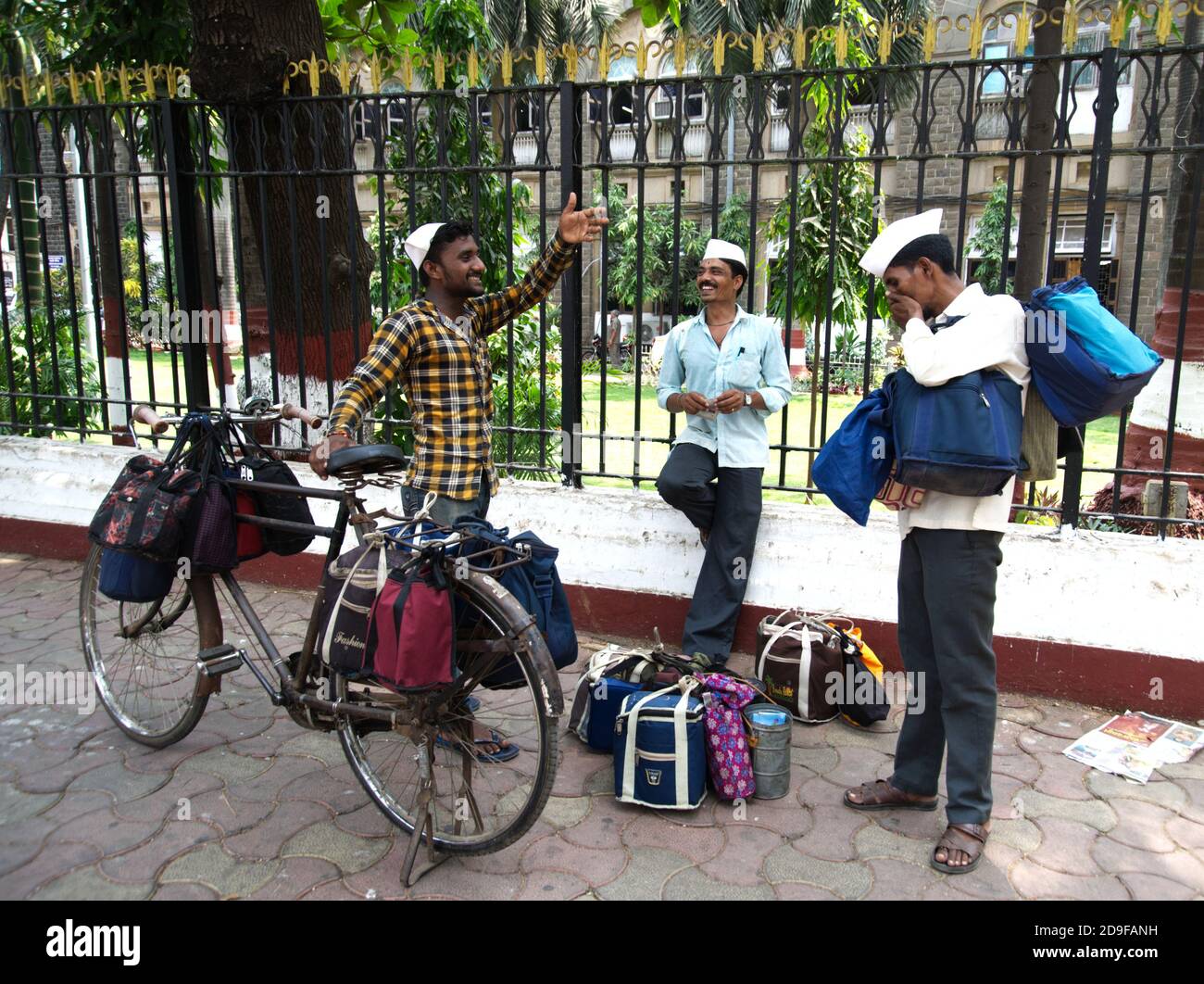 Tiffin Delivery Men - Mumbai, Inde Banque D'Images