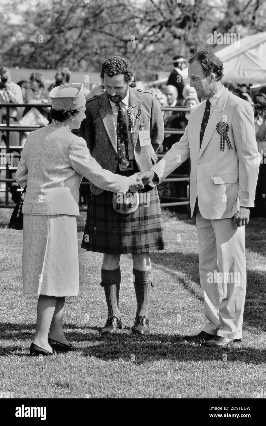 Sa Majesté la Reine participe au Festival de l'alimentation et de l'agriculture de l'ASDA à Hyde Park, Londres, Royaume-Uni. Mai 1989 Banque D'Images