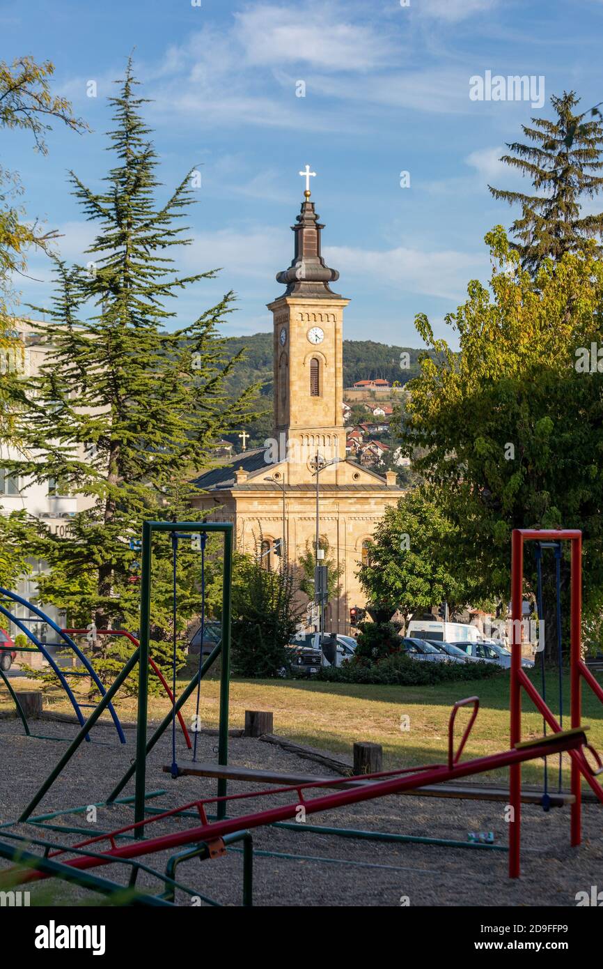 Gornji Milanovac, Serbie - 28 septembre 2018 : Église orthodoxe à la Journée du soleil à Gornji Milanovac, Serbie. Banque D'Images
