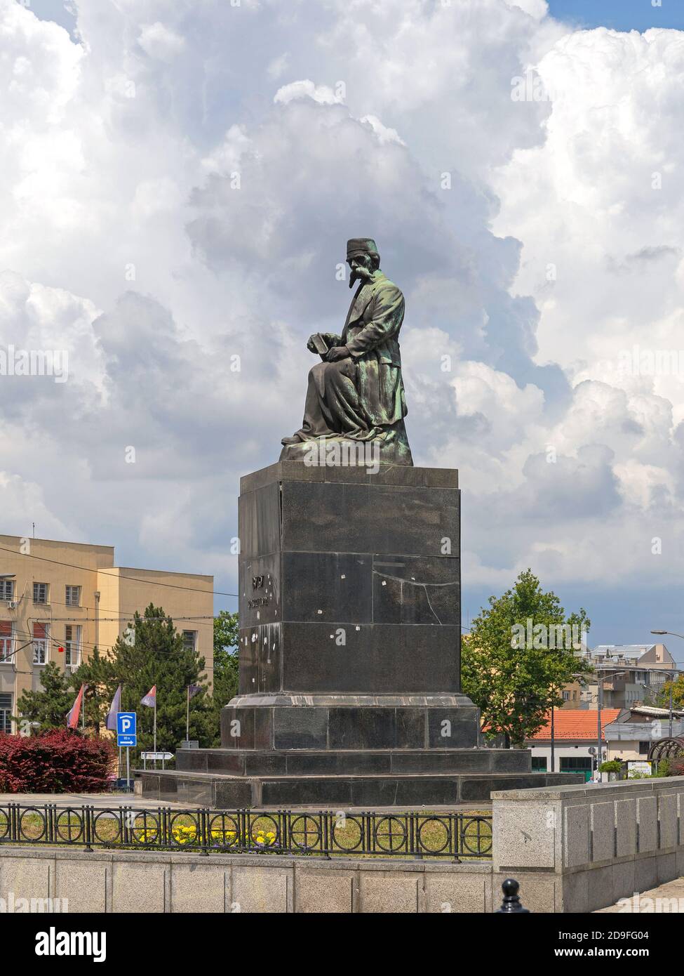 Belgrade, Serbie - 17 juin 2018 : monument Vuk Karadzic, philologue et linguiste serbe à Belgrade, Serbie. Banque D'Images