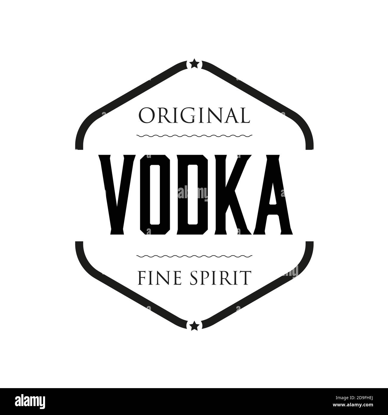 Original vodka signe esprit timbre vintage Illustration de Vecteur