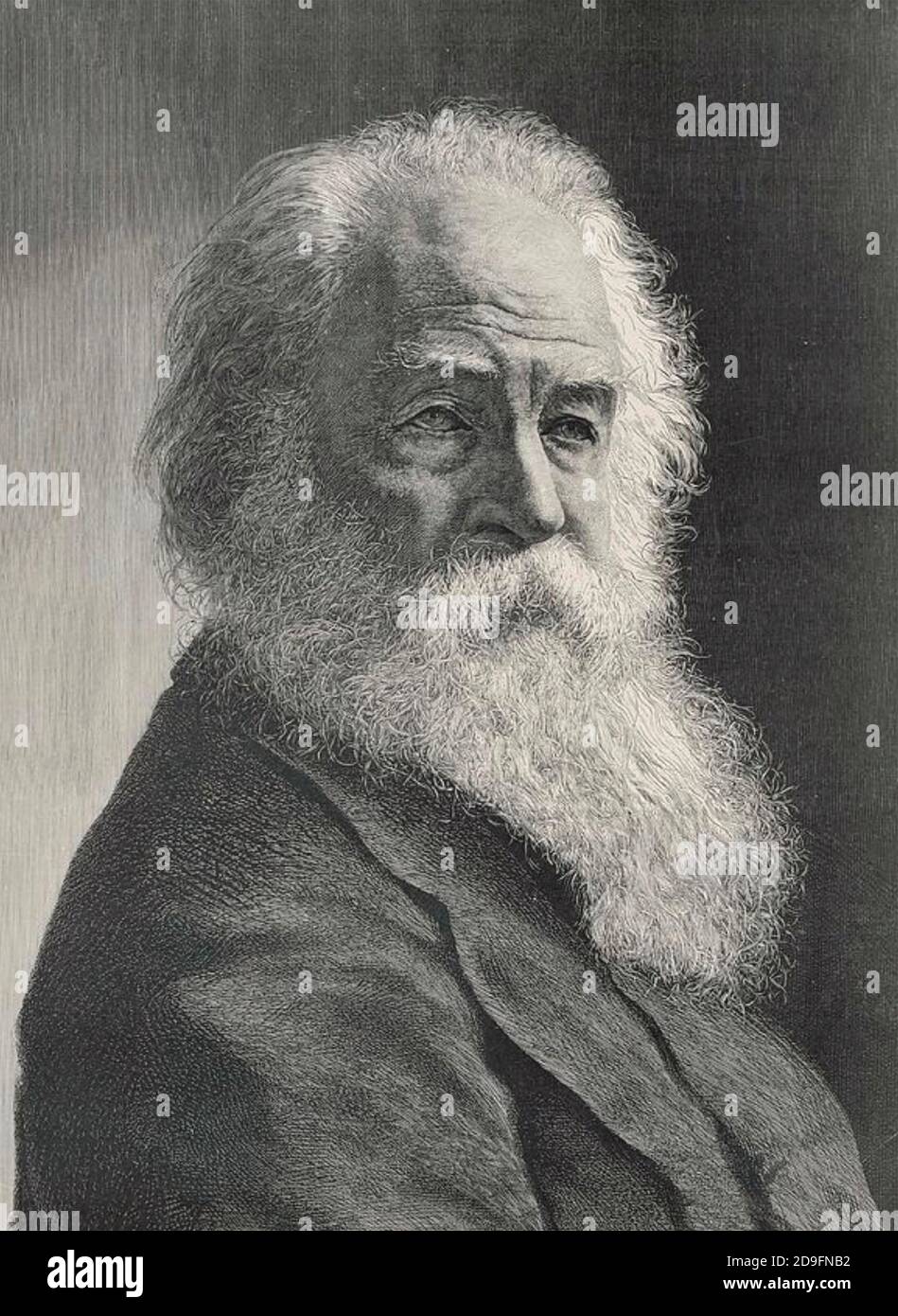 WALT WHITMAN (1819-1892) poète et essayiste américain vers 1887 Banque D'Images