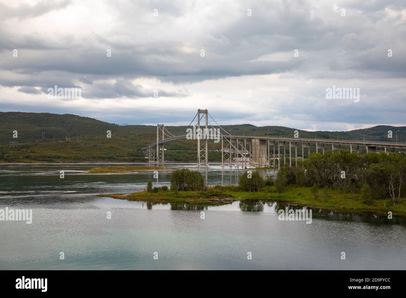 Pont de Tjeldsund, Norvège Banque D'Images